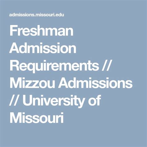 mizzou admission requirements|mizzou prerequisites for courses.